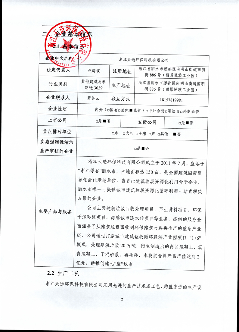 2021年度企業環境信息依法披露年度報告